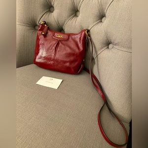 Coach red patent leather crossbody mini bag, authentic, like new condition